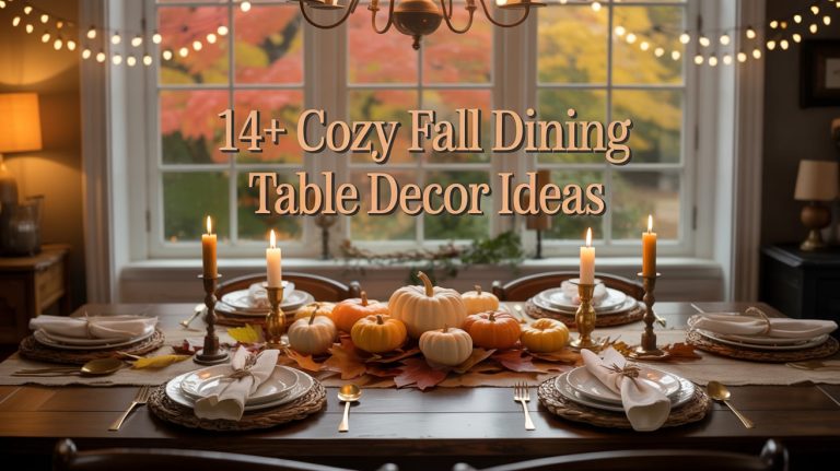 14+ Cozy Fall Dining Table Decor Ideas