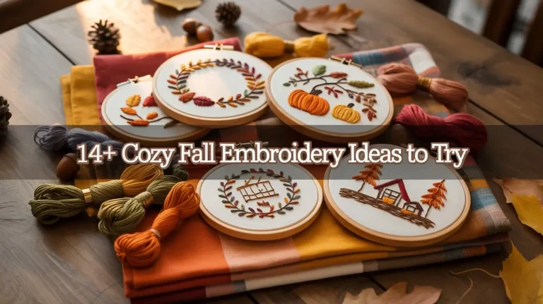 14+ Cozy Fall Embroidery Ideas to Try