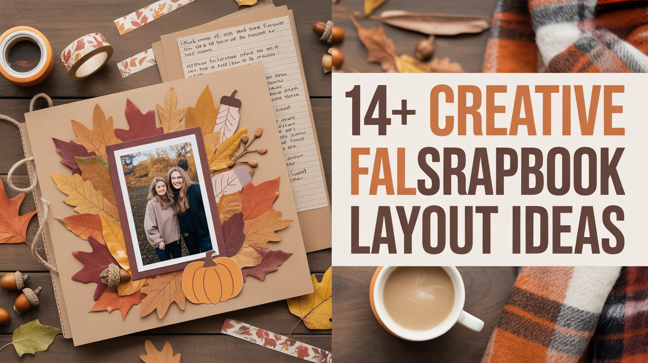 14+ Creative Fall Scrapbook Layout Ideas