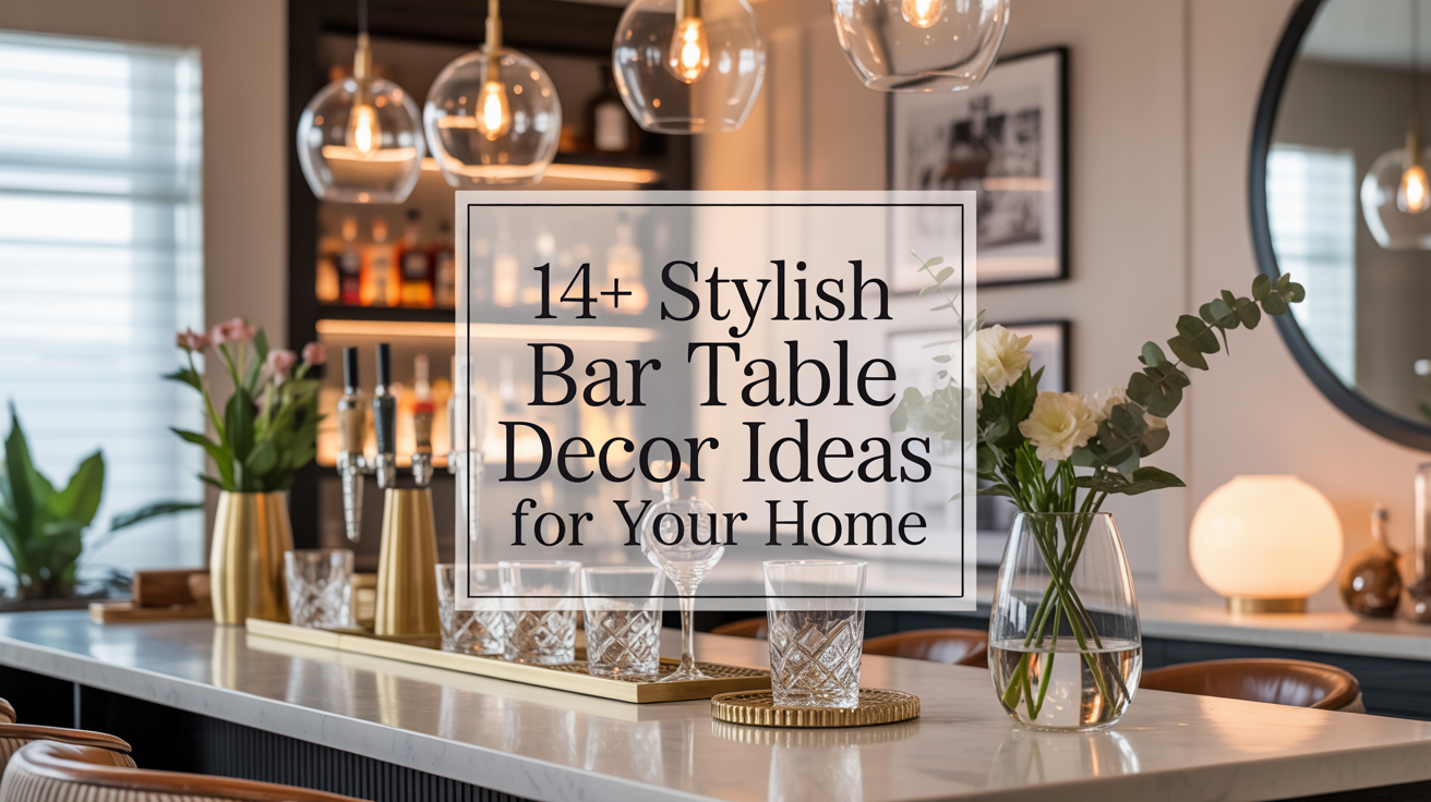 14+ Stylish Bar Table Decor Ideas for Your Home