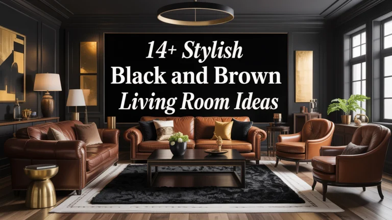 14+ Stylish Black and Brown Living Room Ideas