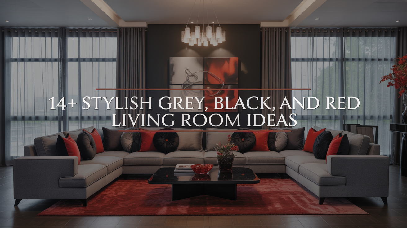 14+ Stylish Grey, Black, and Red Living Room Ideas