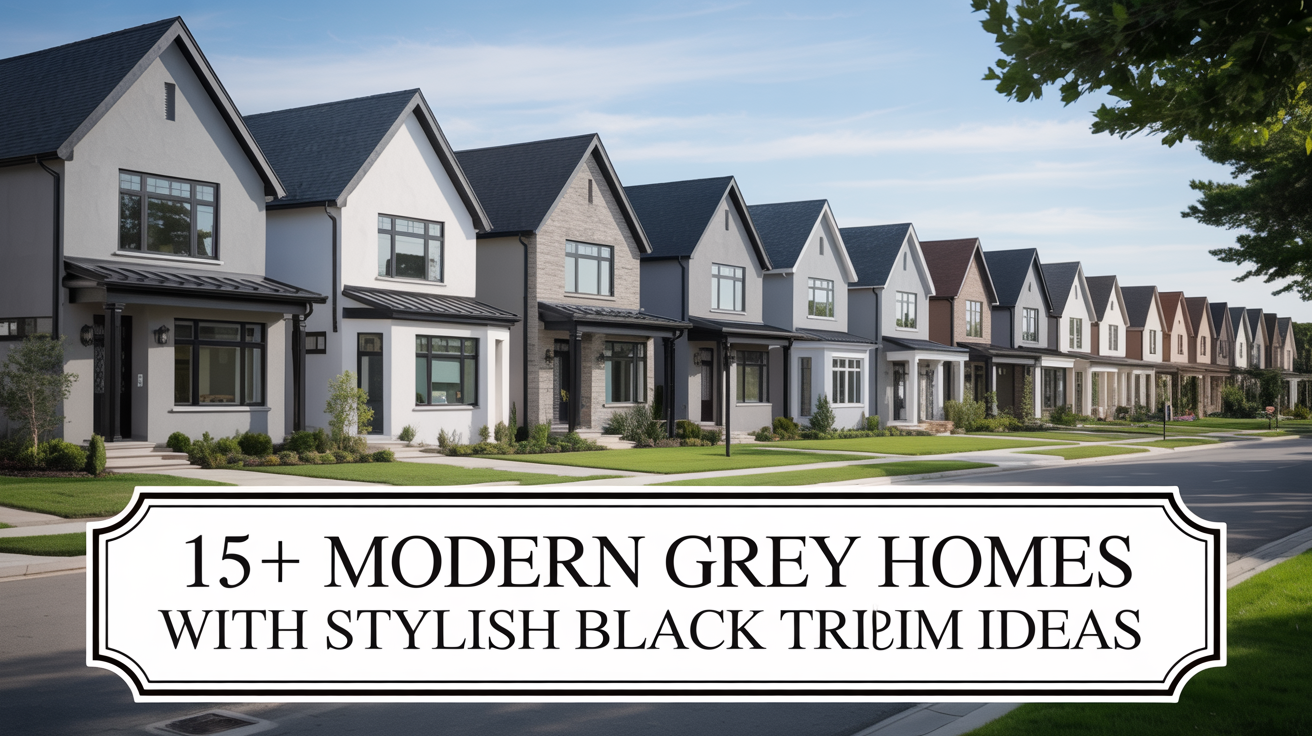 15+ Modern Grey Homes with Stylish Black Trim Ideas