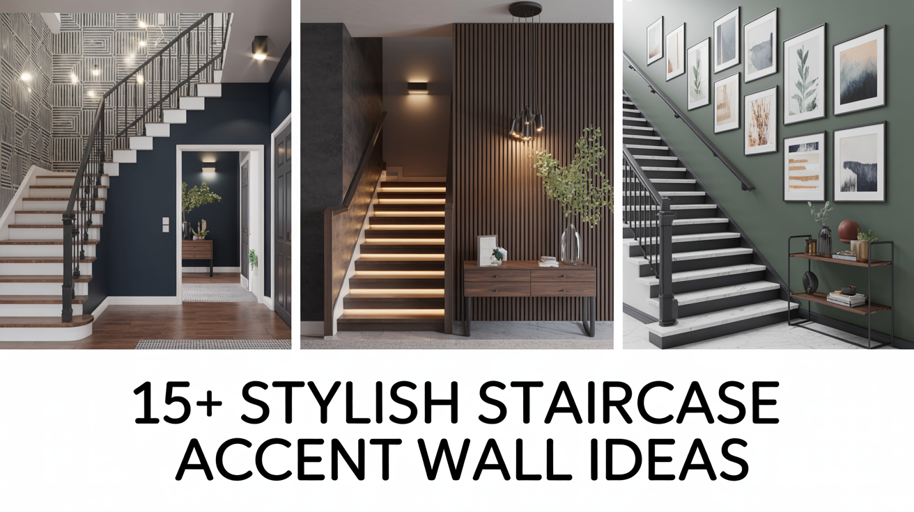 15+ Stylish Staircase Accent Wall Ideas