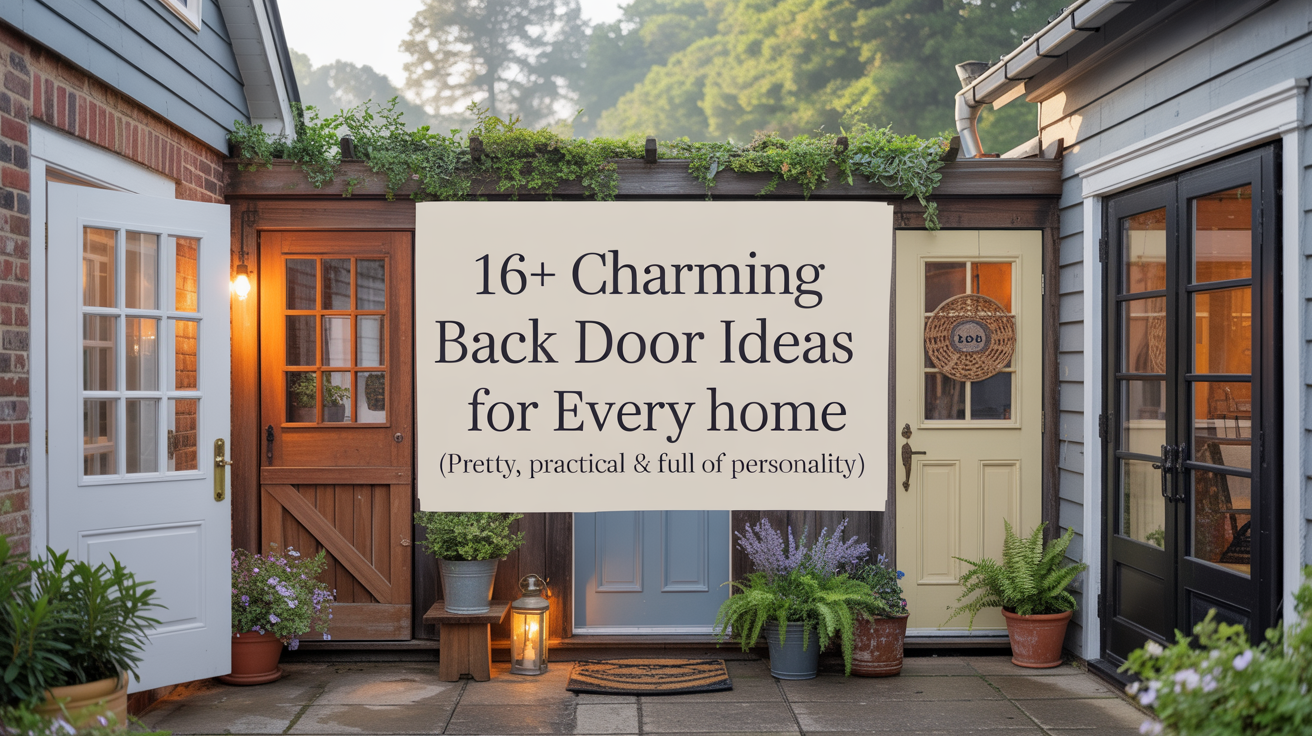 16+ Charming Back Door Ideas for Every Home