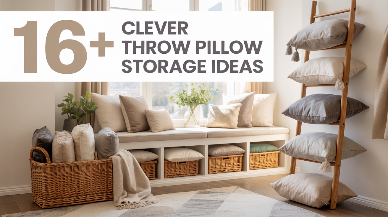 16+ Clever Throw Pillow Storage Ideas