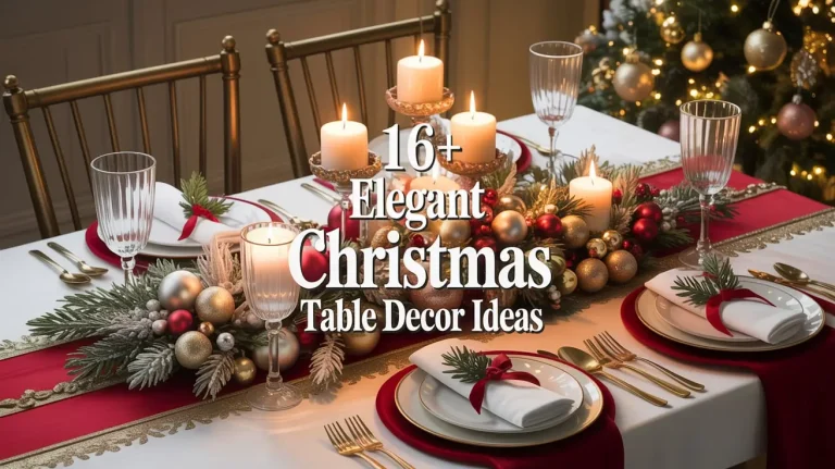16+ Elegant Christmas Table Decor Ideas