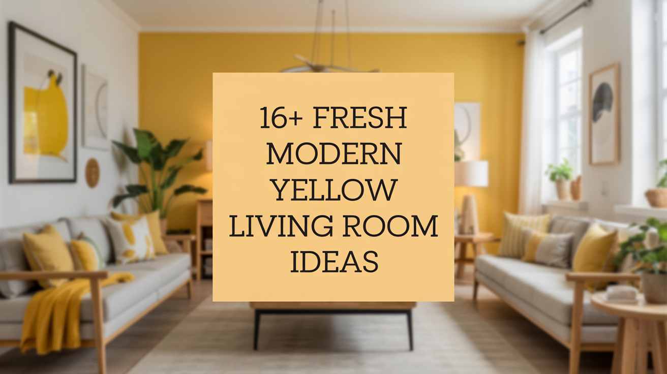 16+ Fresh Modern Yellow Living Room Ideas