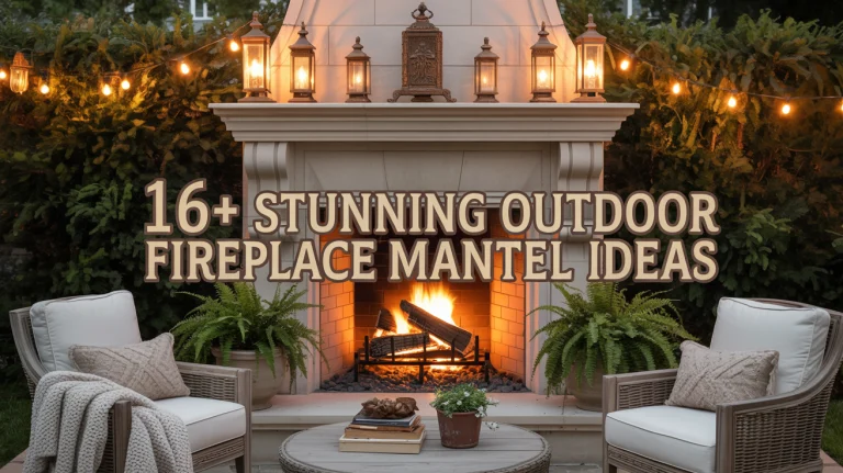 16+ Stunning Outdoor Fireplace Mantel Ideas