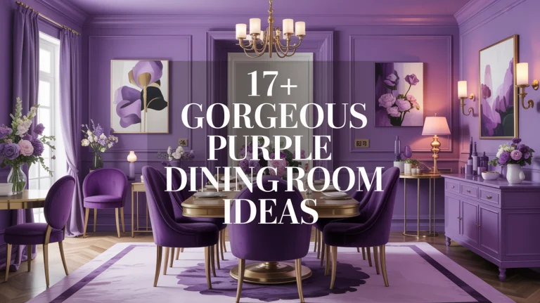 17+ Gorgeous Purple Dining Room Ideas