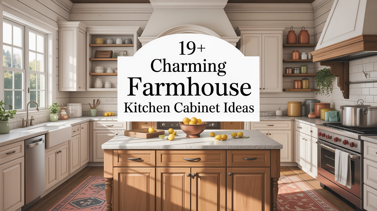 19+ Charming Farmhouse Kitchen Cabinet Ideas