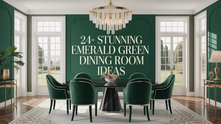 24+ Stunning Emerald Green Dining Room Ideas