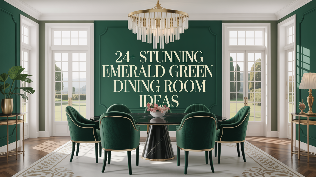 24+ Stunning Emerald Green Dining Room Ideas