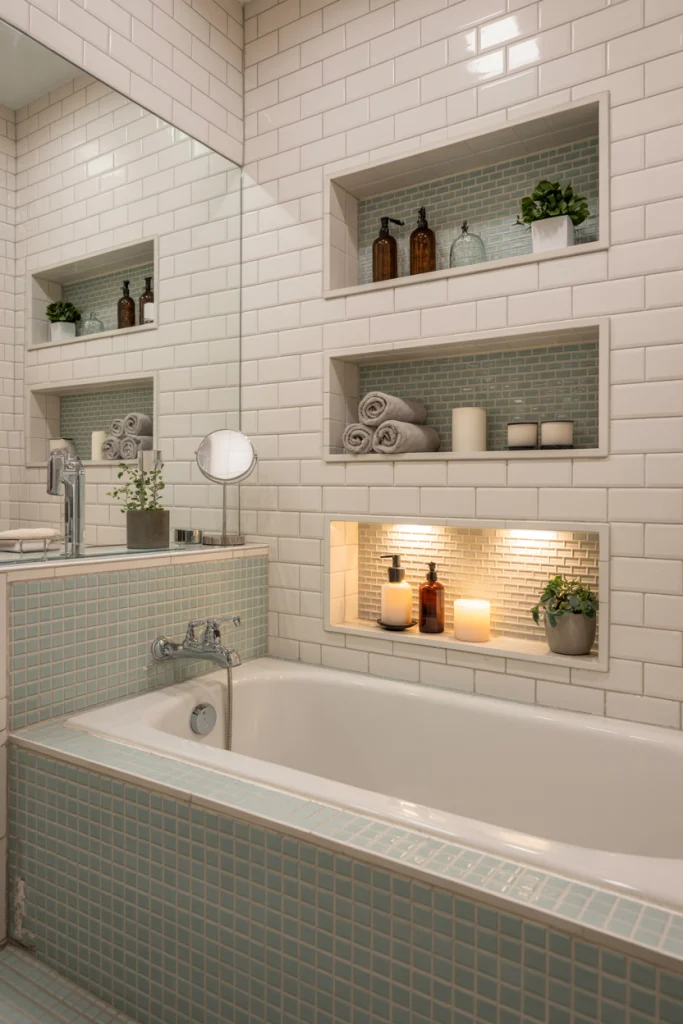 Add Built-In Niches Around the Tub