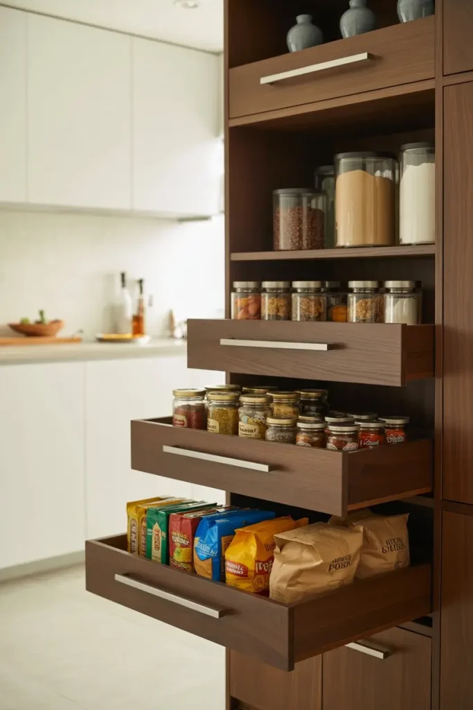 Add Pull-Out Drawers for Small and Heavy Items