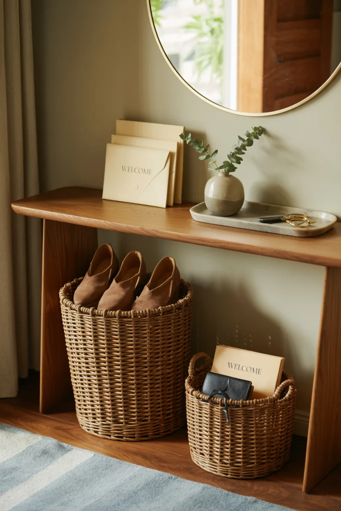 Baskets for Entryway Drop Zones