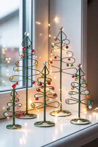 Beaded Wire Trees