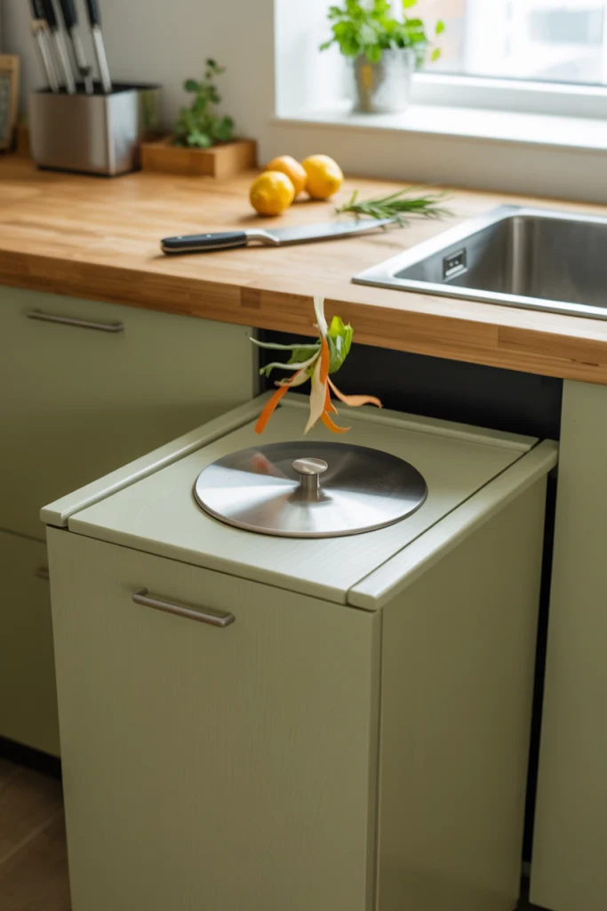 Built-In Compost Bins for Food Scraps