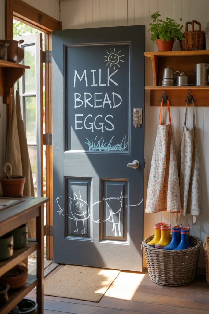 Chalkboard Doors for Fun and Function