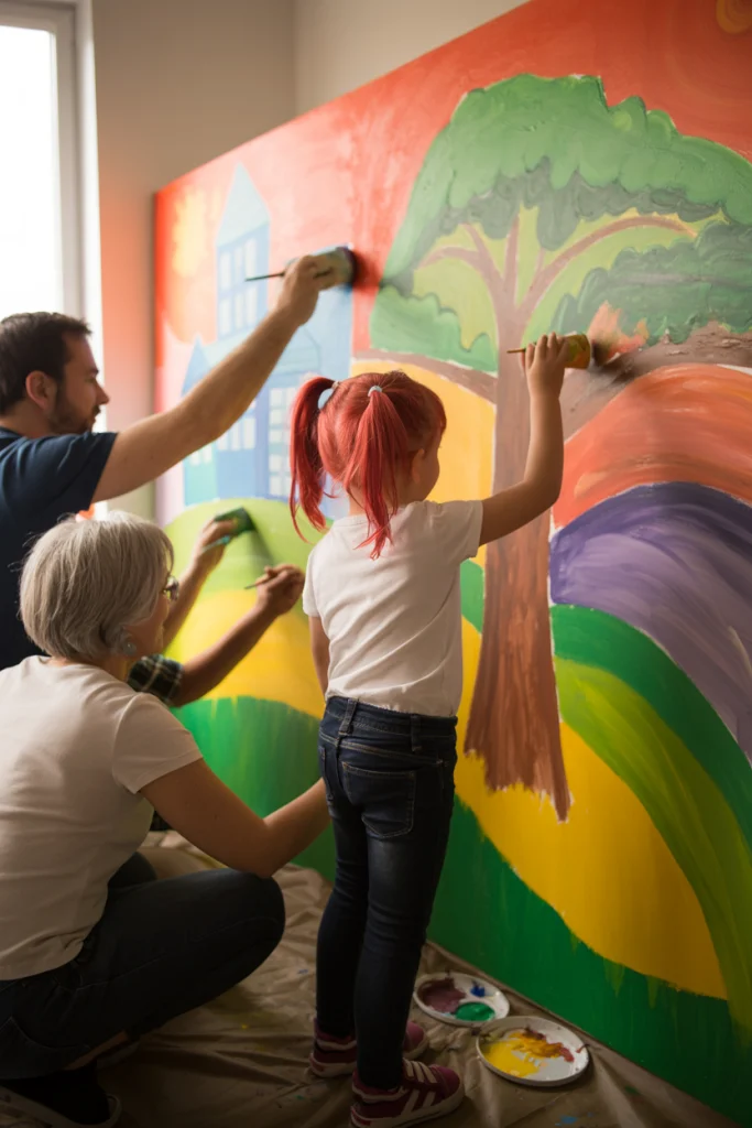 Collaborative Mural on Canvas