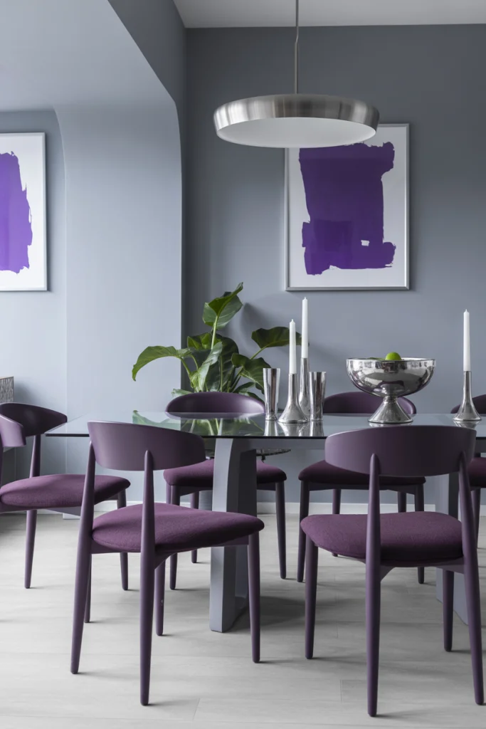 Combine Purple and Gray for Modern Elegance