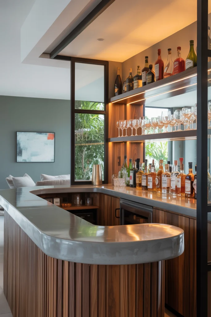 Concrete Counter Bar for Modern Durability