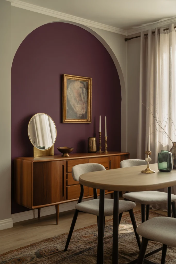 Create Focus with a Plum Accent Wall