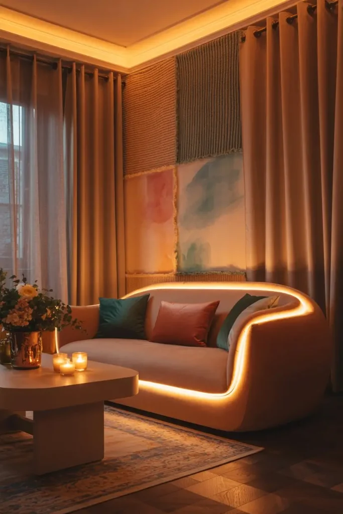 Create Warm Ambience with Soft LED Strips