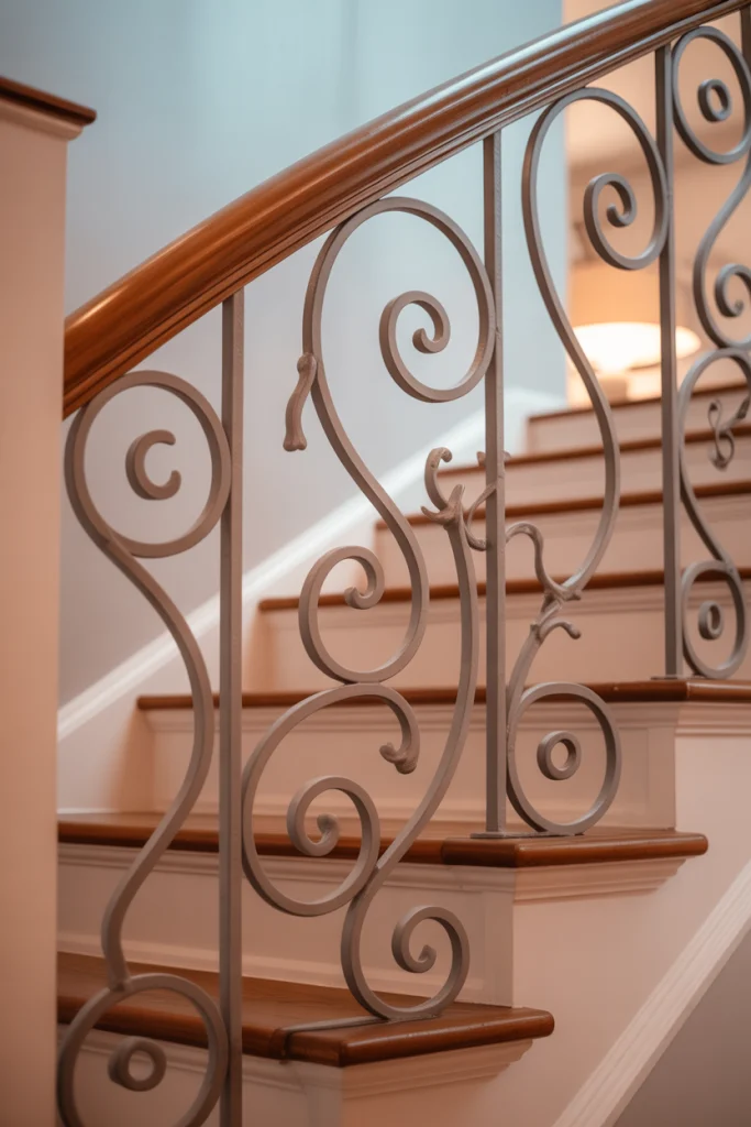 Curved Iron Scrolls for a Soft Statement