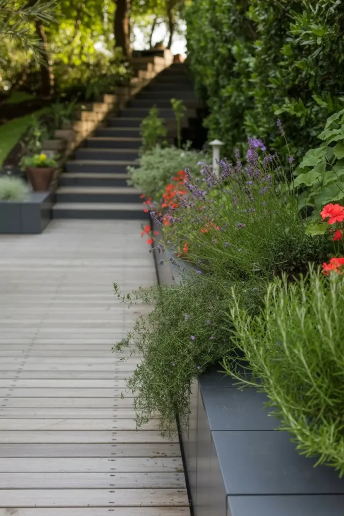 Decks with Built-In Planters for Green Appeal