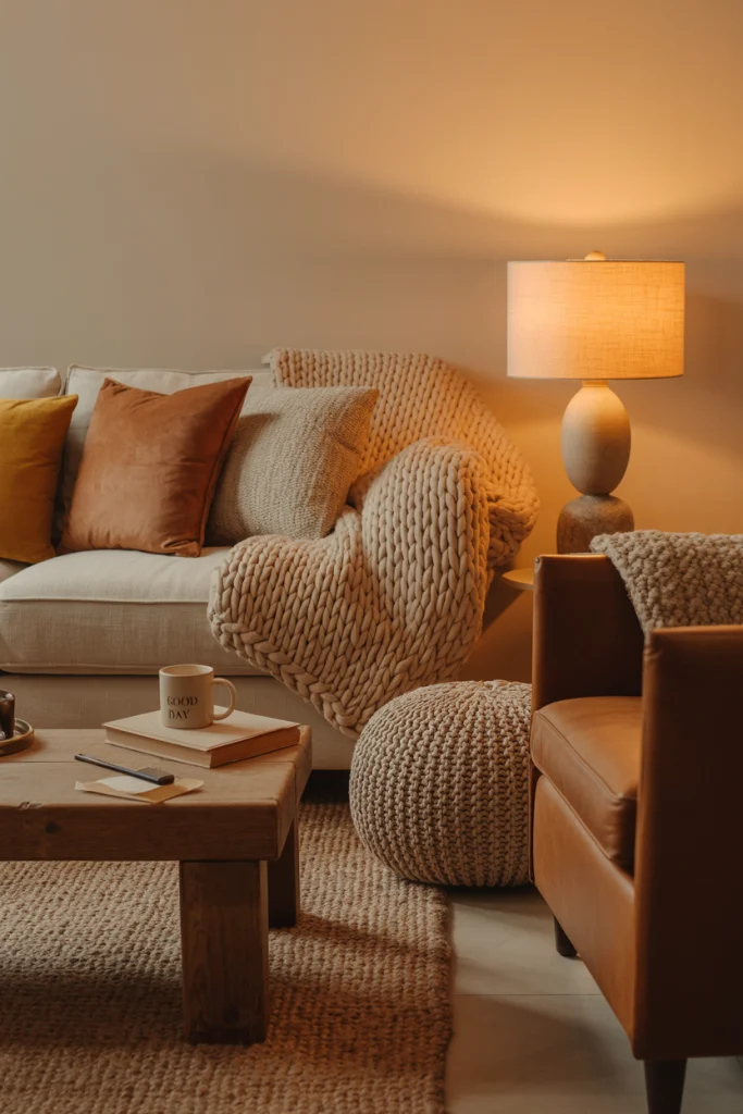 Embrace soft textiles and mixed textures