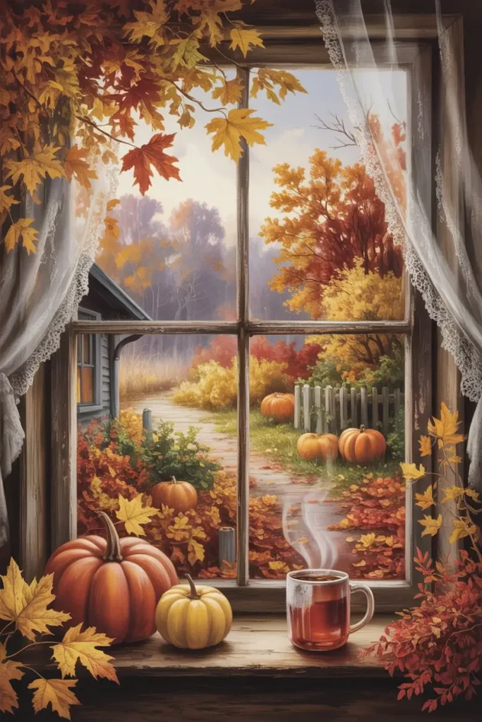 Fall Cottage Windows