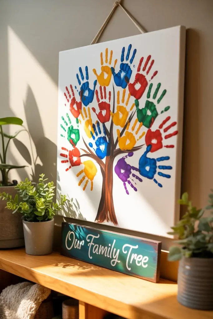 Family Handprint Canvas Keepsake