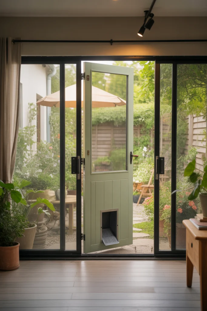 Garden Doors with Built-In Pet Access