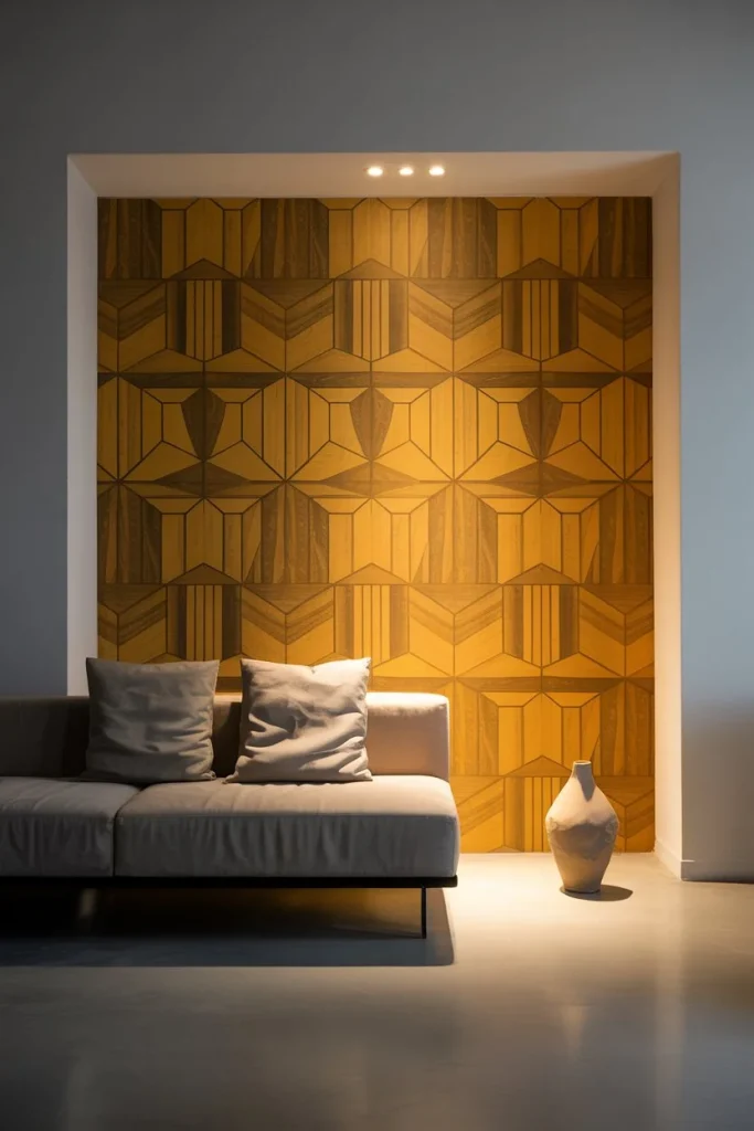 Geometric Yellow Wallpaper for a Bold Statement