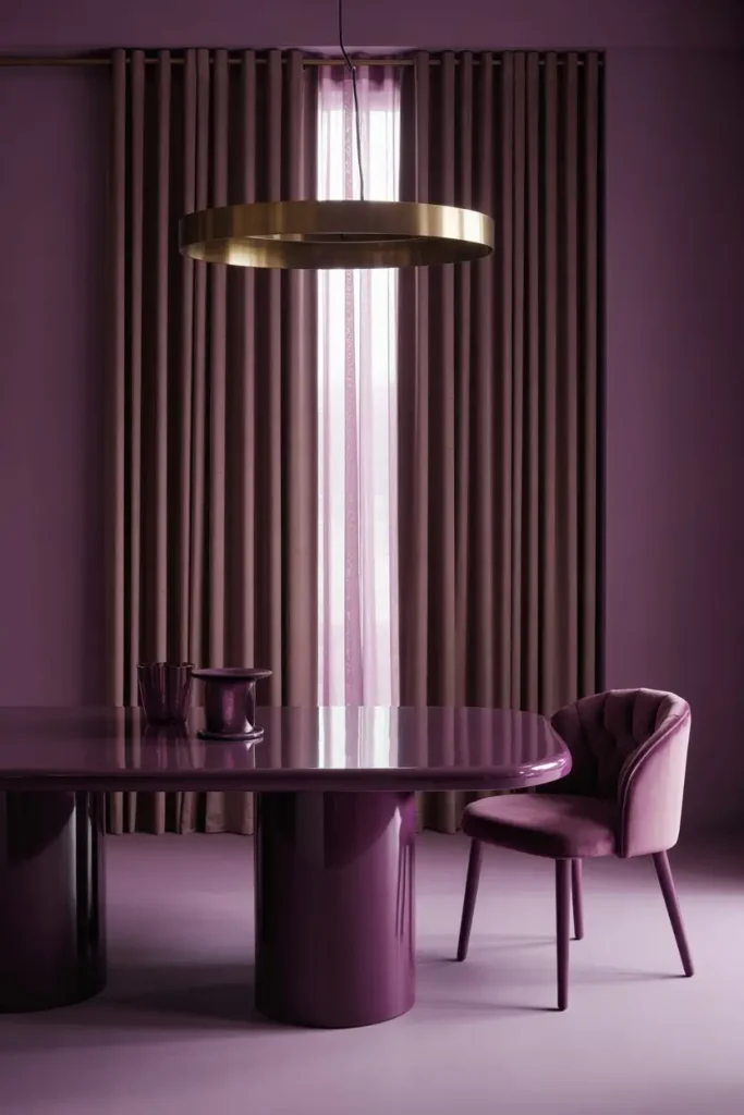 Go Bold with a Monochrome Purple Room