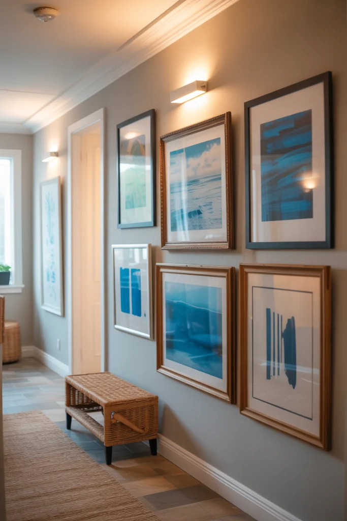 Hang Blue Art to Add Personality