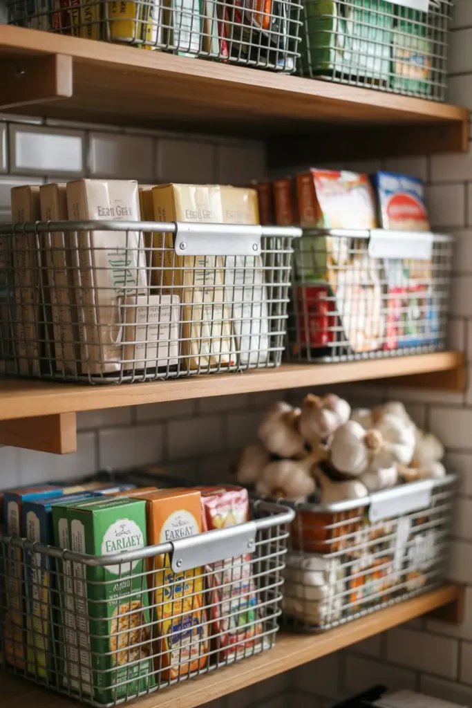 Hang Wire Baskets Under Shelves