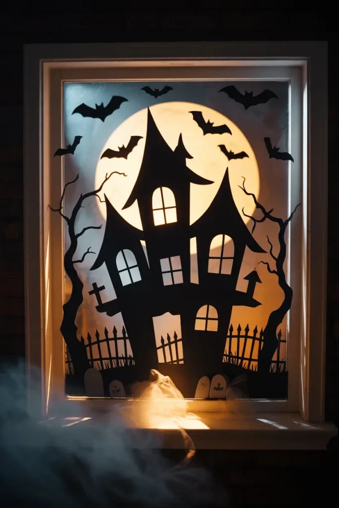 Haunted House Silhouette Scenes