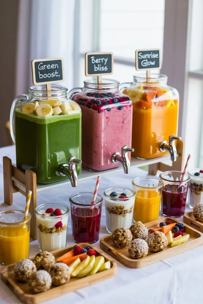Healthy Smoothie and Snack Combo
