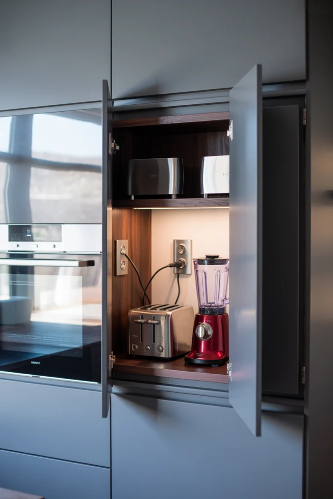 Hidden Appliance Pantry for Clutter-Free Kitchens