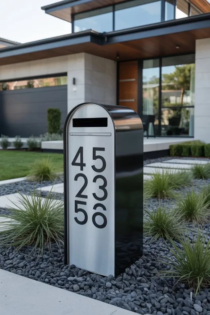 House Number Integrated Mailboxes
