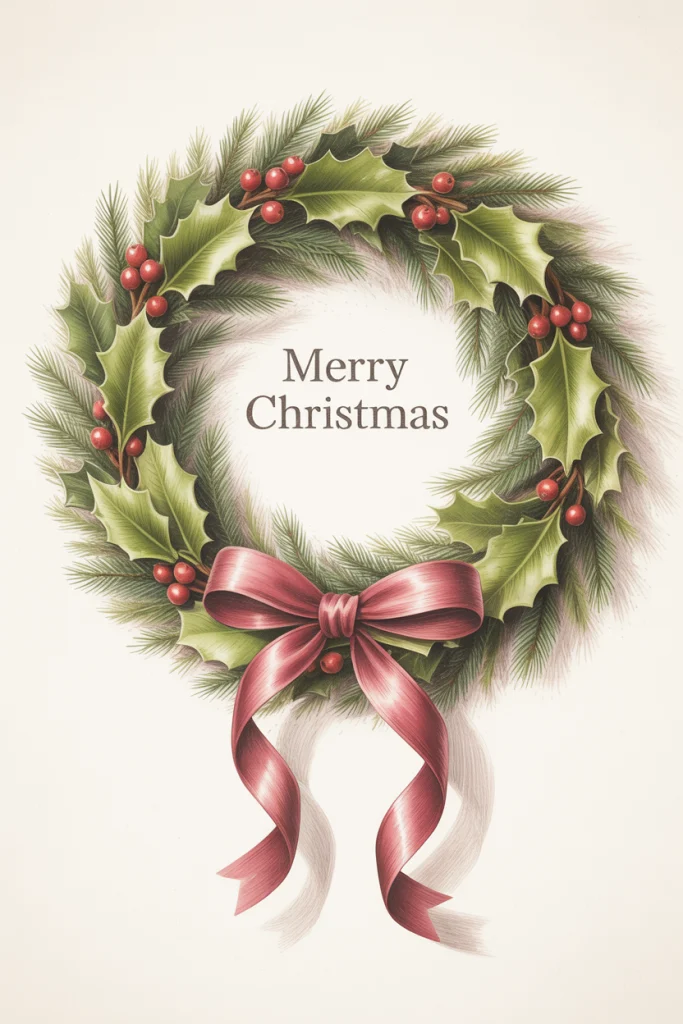 Illustrating Festive Wreaths