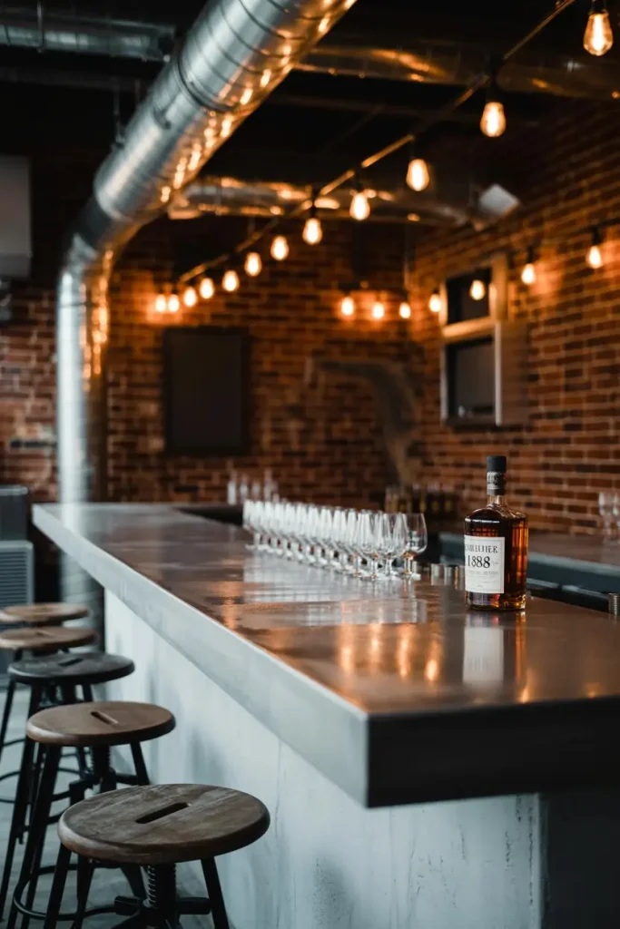 Industrial Loft-Style Under Deck Bar