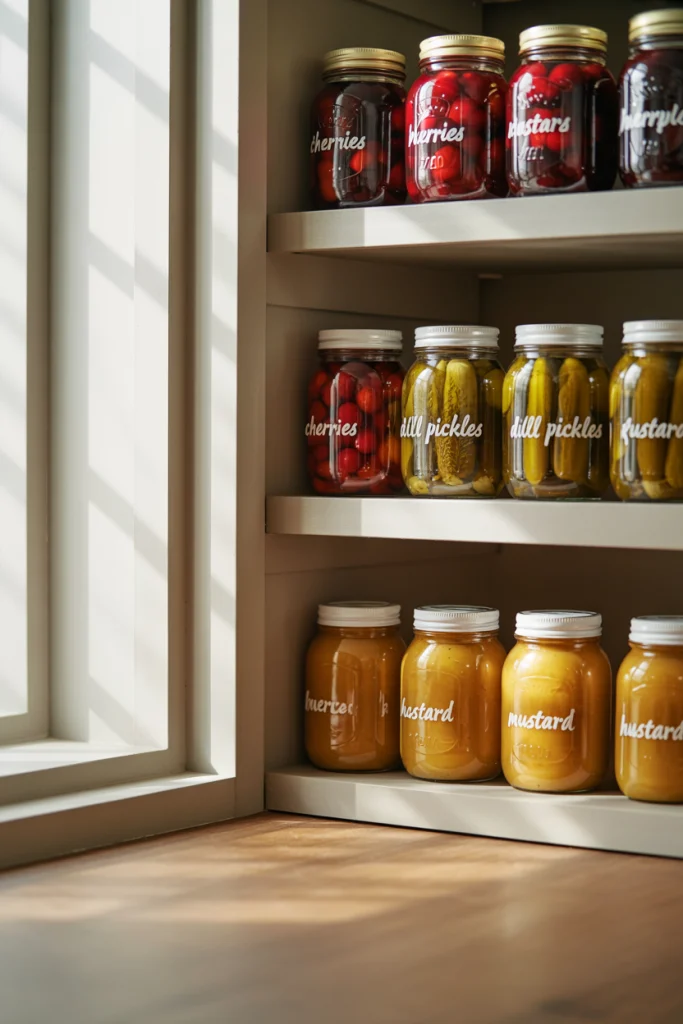 Install Sliding Shelves for Heavy Canning Jars