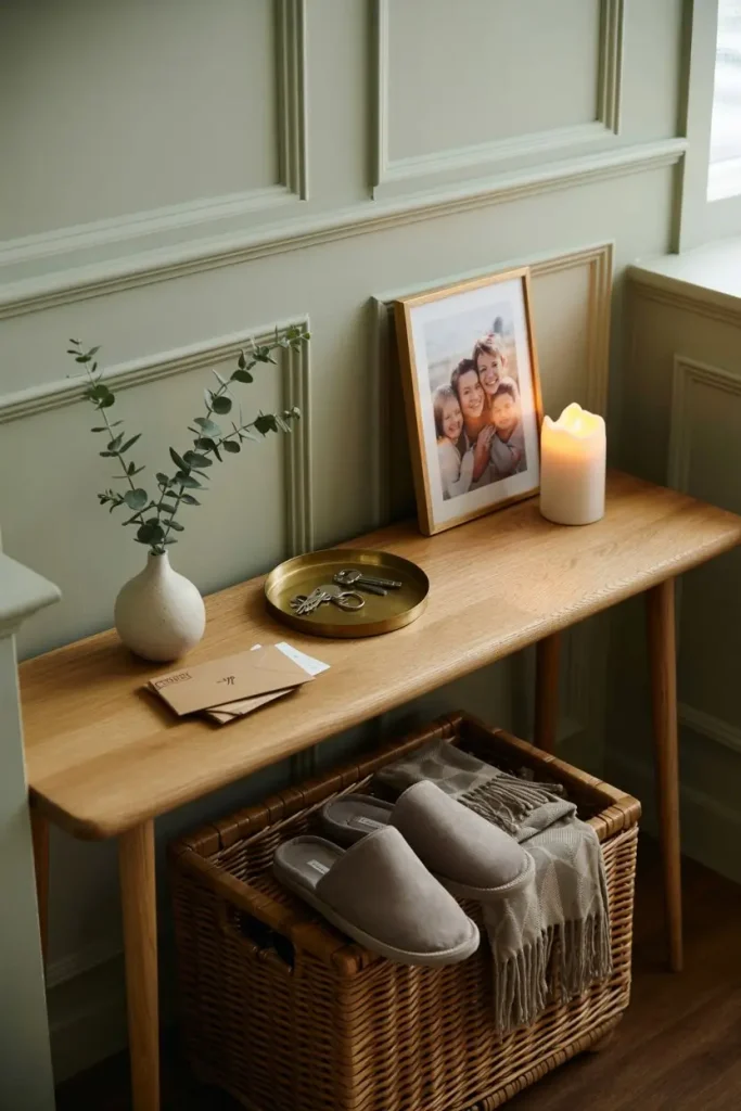 Install a Narrow Console Table for Organization