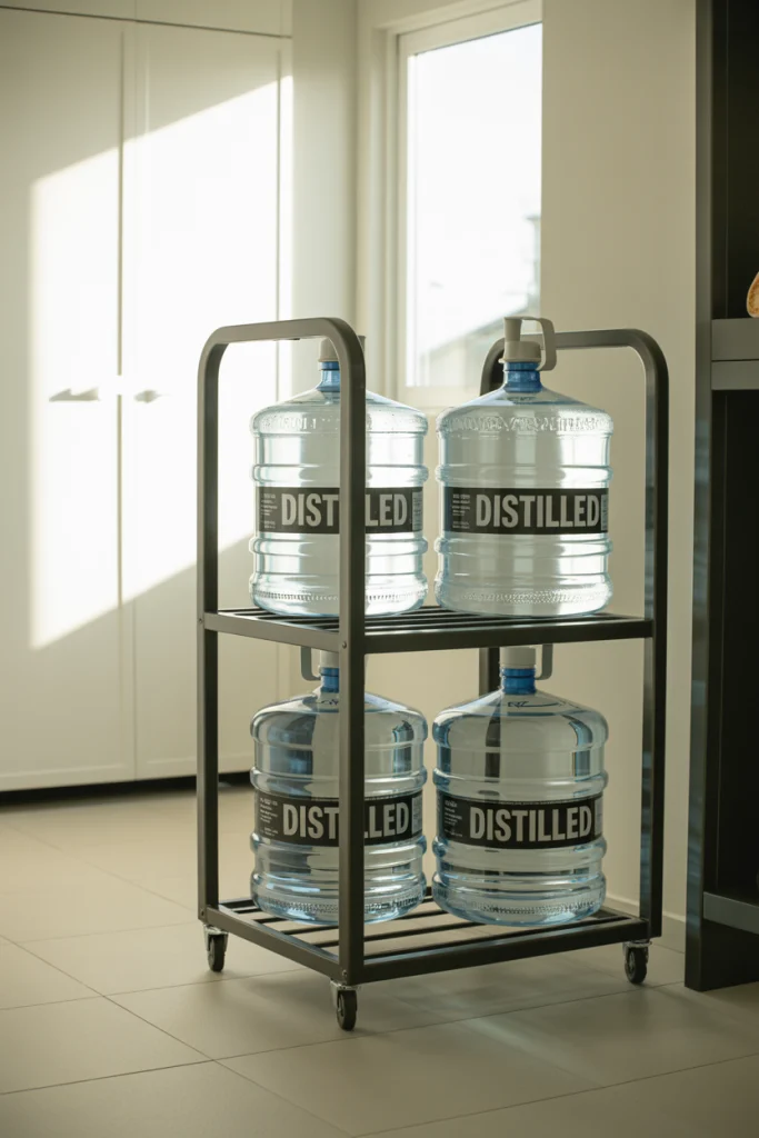 Install a Rolling Water Jug Rack
