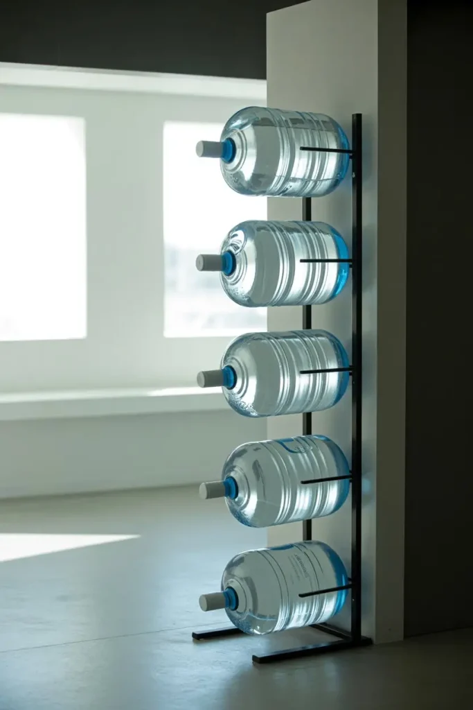 Install a Vertical Water Jug Storage System