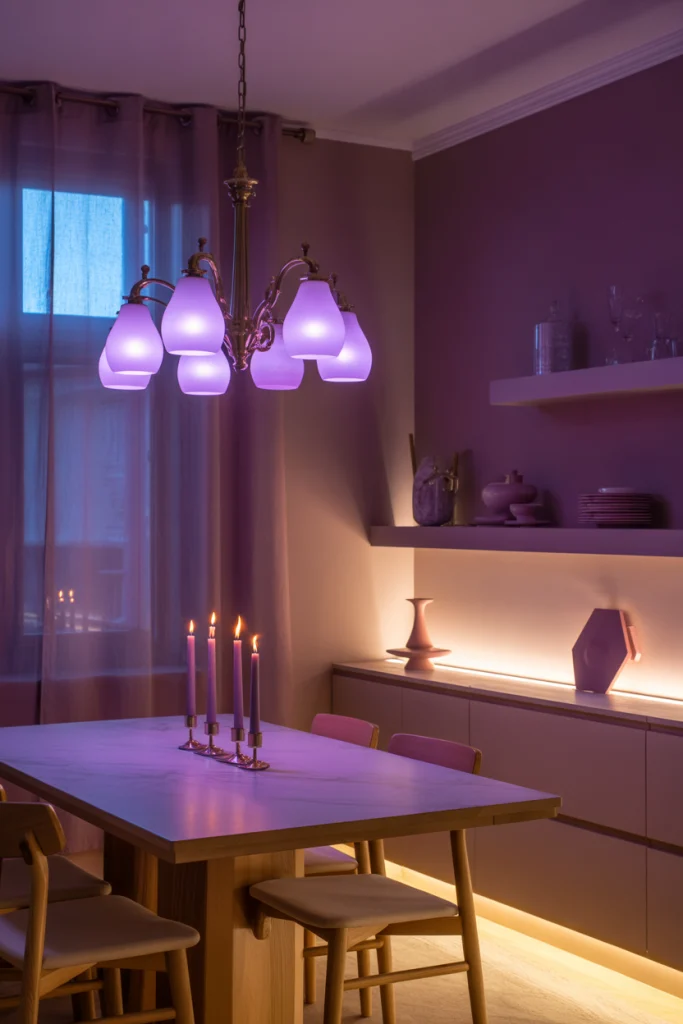 Introduce Purple Lighting for a Soft Glow