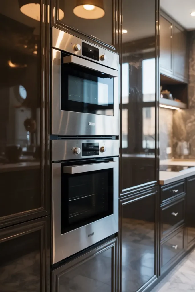 Luxury Double Oven Cabinets with Statement Finishes